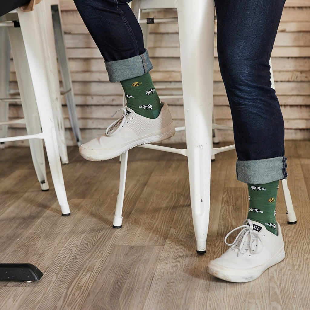 Men's Dairy Air Crew Lightweight Cushion Lifestyle Sock - Image 4