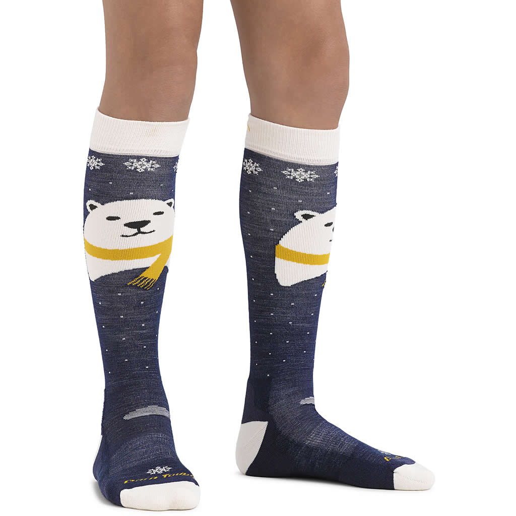 Kids' Polar Bear Over-the-Calf Midweight Ski and Snowboard Socks - Image 2