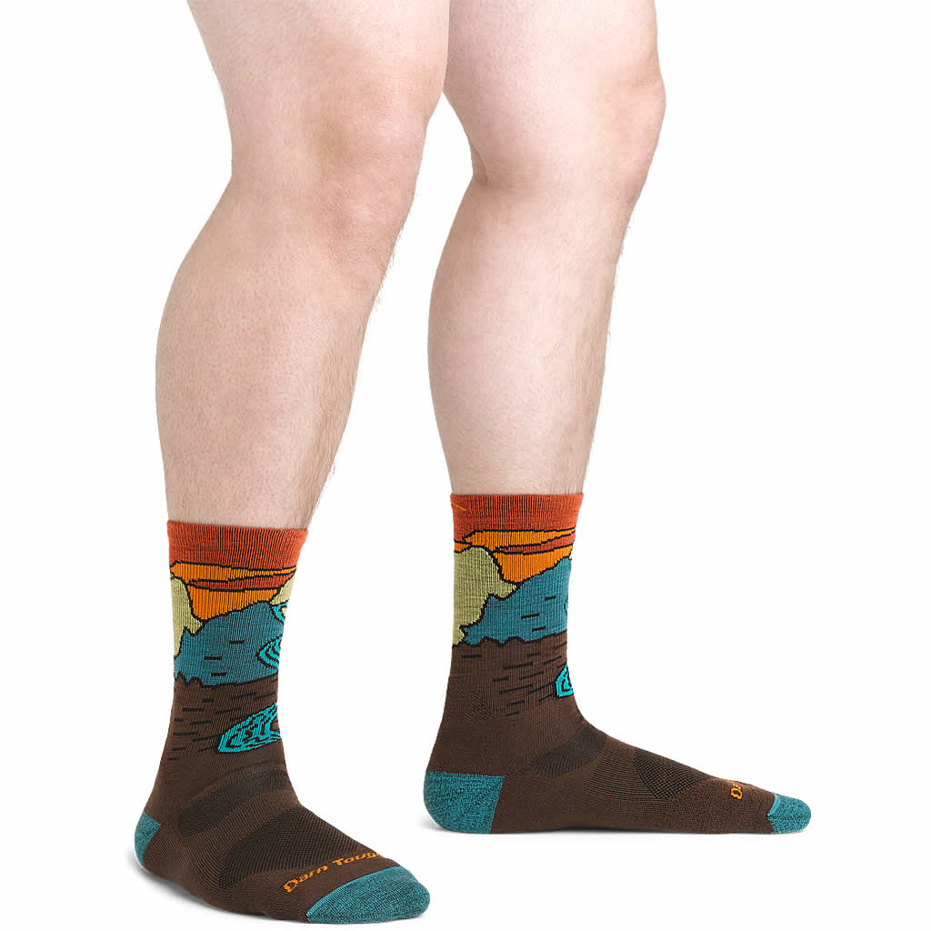 Men's Chasing Waterfalls Micro Crew Lightweight Hiking Socks - Image 4