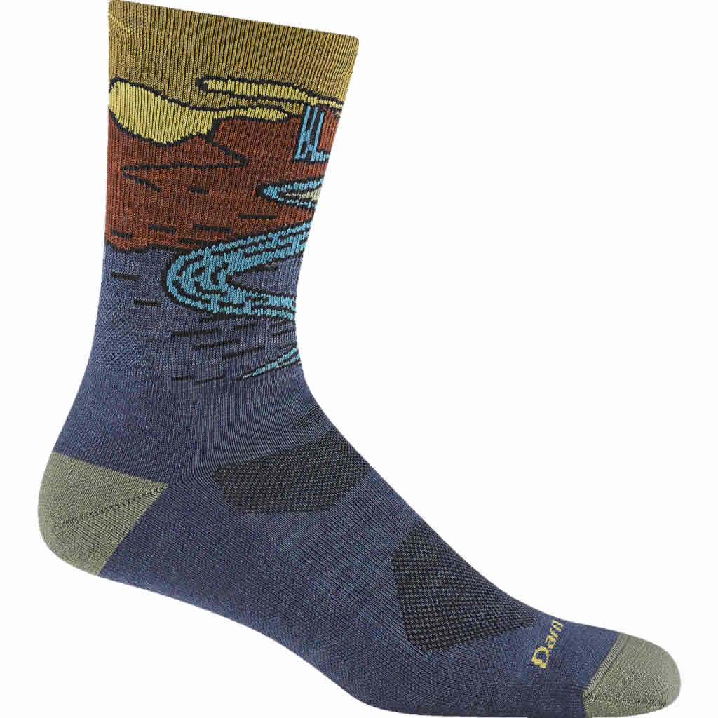 Men's Chasing Waterfalls Micro Crew Lightweight Hiking Socks - Image 7