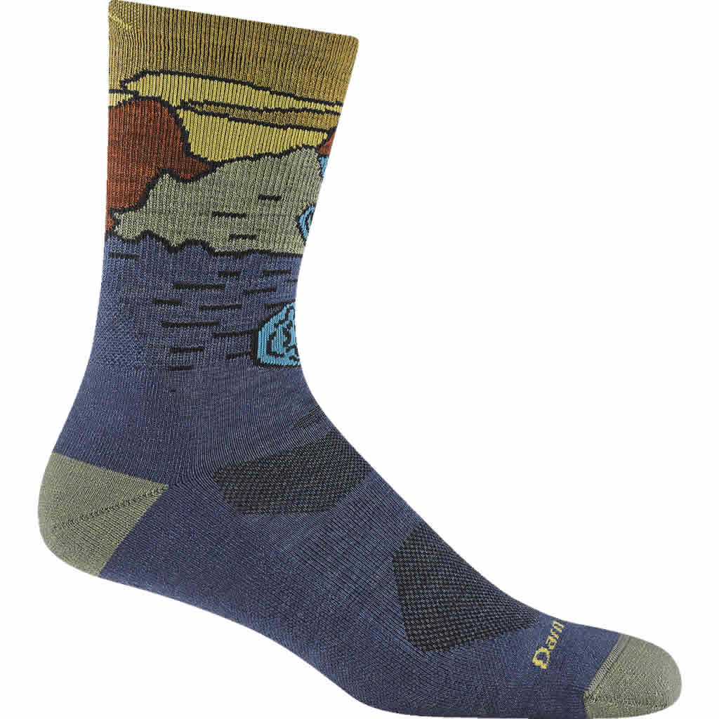 Men's Chasing Waterfalls Micro Crew Lightweight Hiking Socks - Image 8