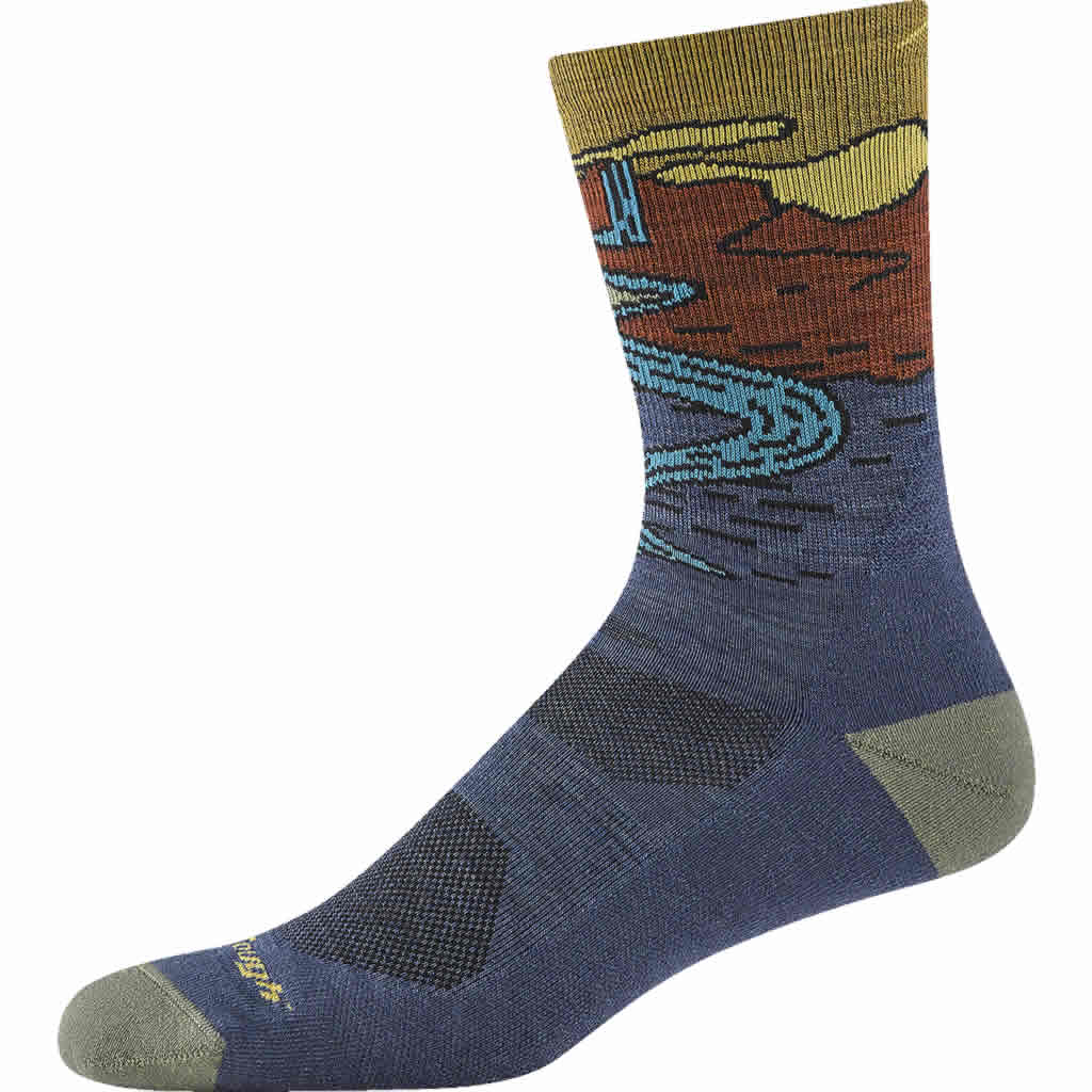 Men's Chasing Waterfalls Micro Crew Lightweight Hiking Socks - Image 9