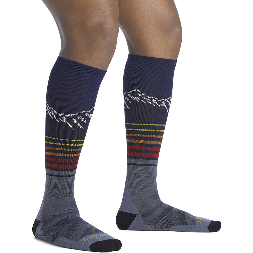 Men's Steep Lines Over-the-Calf Lightweight Ski and Snowboard Socks - Image 2