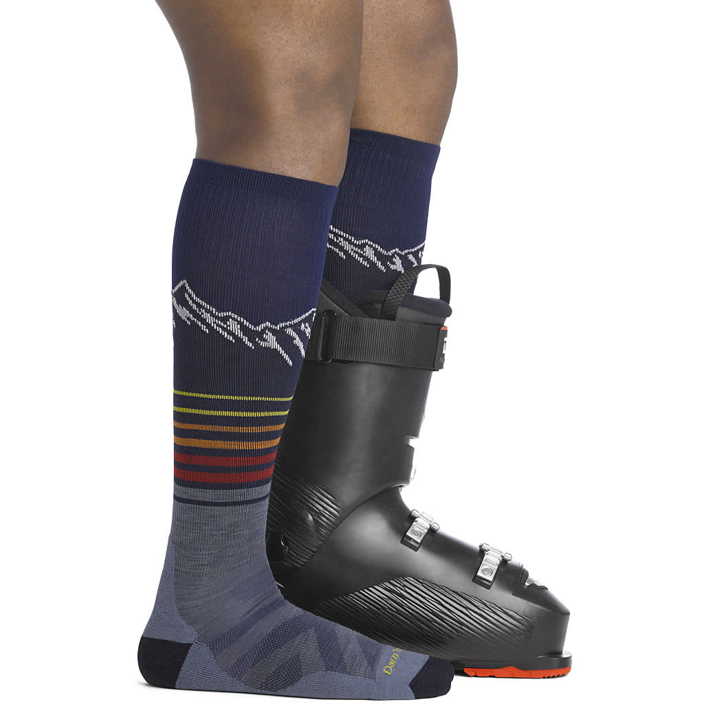 Men's Steep Lines Over-the-Calf Lightweight Ski and Snowboard Socks - Image 3