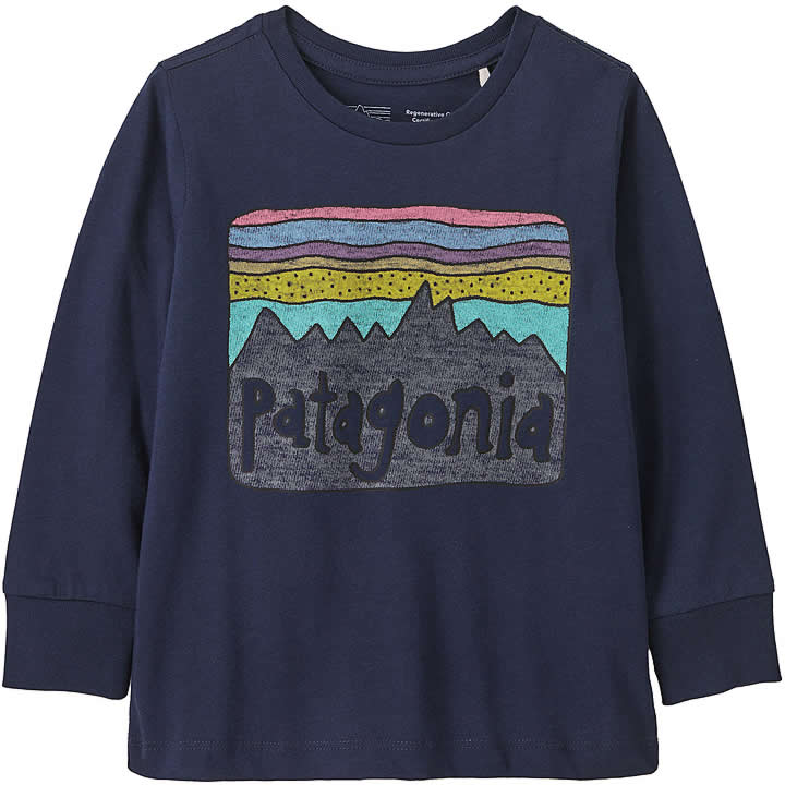 Baby Long-Sleeve Organic Certified Cotton Fitz Roy Skies Tee - Image 3