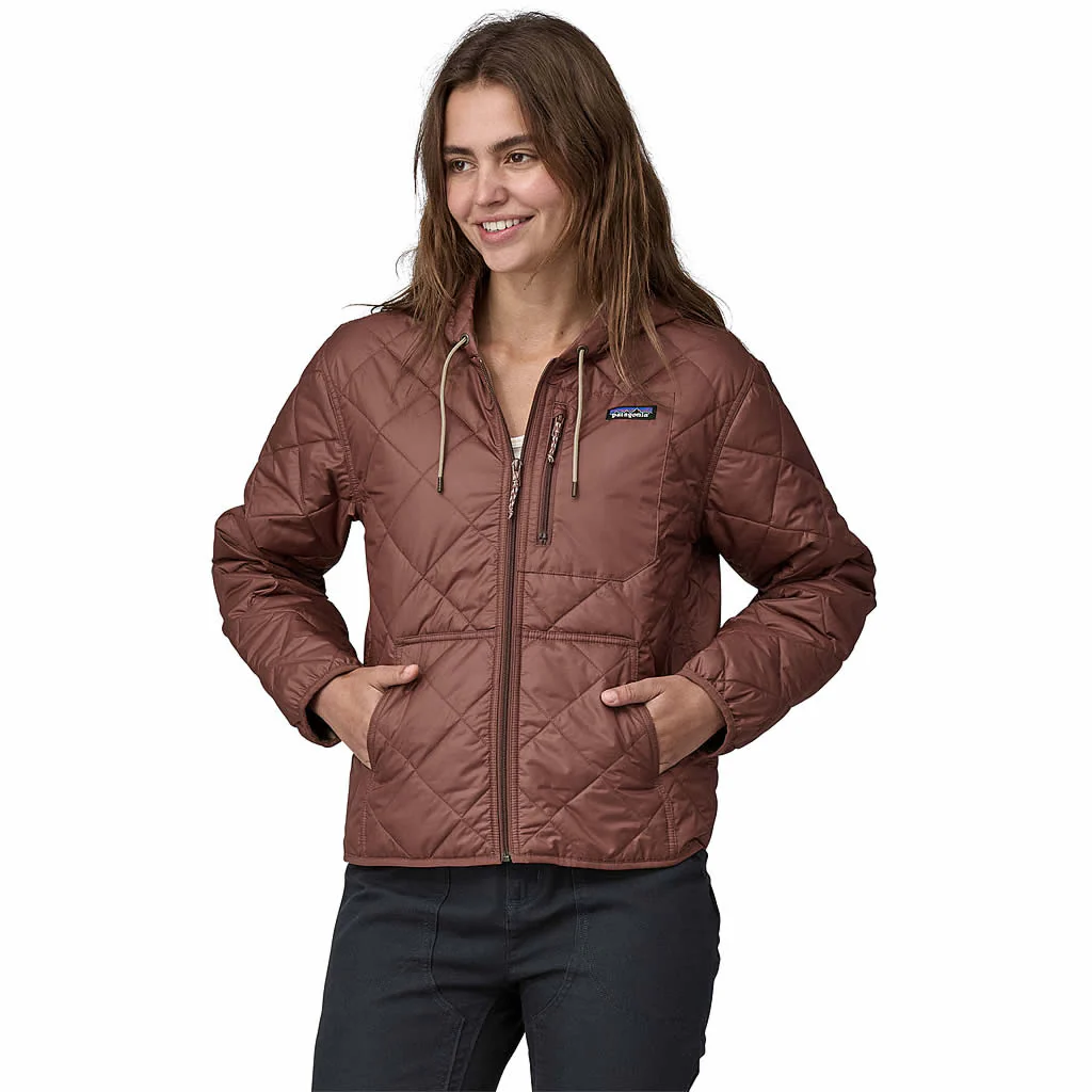 Women's Diamond Quilted Bomber Hoody - Image 15
