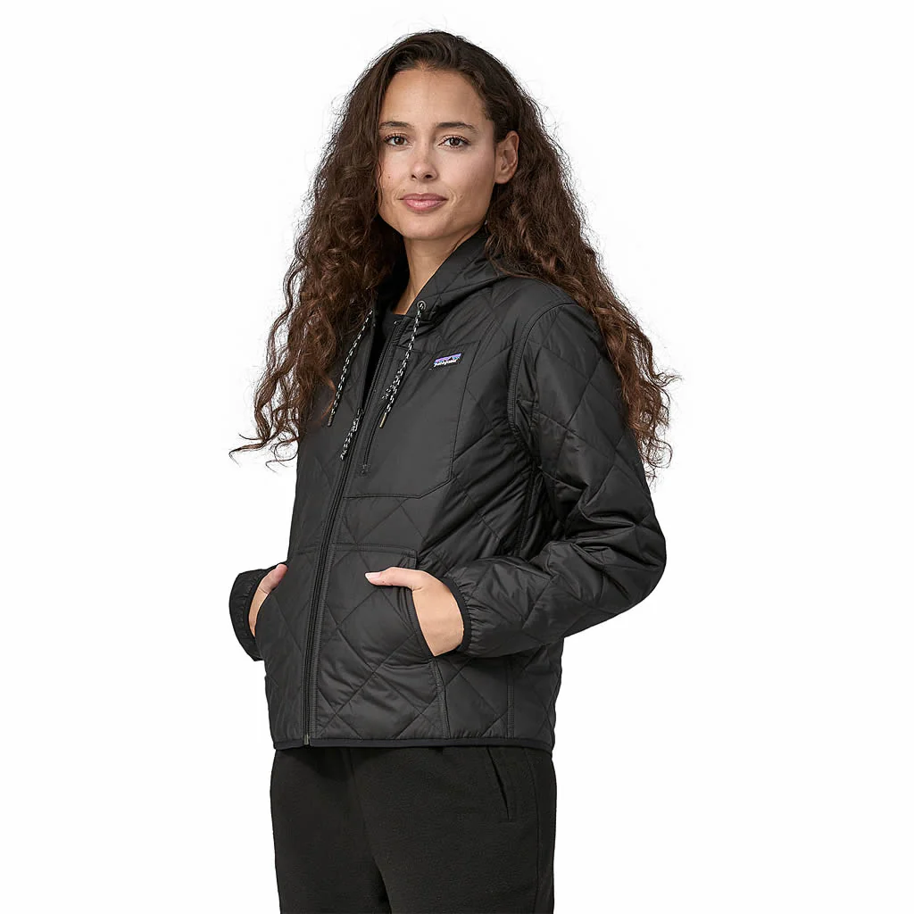 Women's Diamond Quilted Bomber Hoody - Image 3