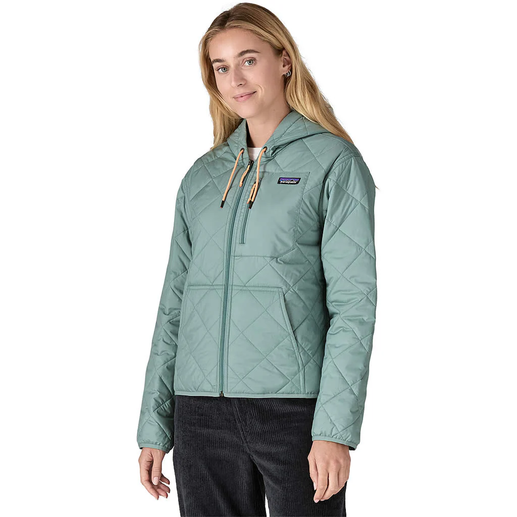 Women's Diamond Quilted Bomber Hoody - Image 6