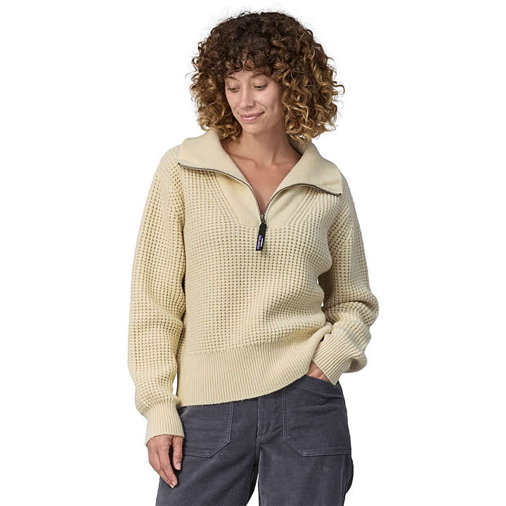 Women's Recycled Wool-Blend 1/4 Zip Sweater - Image 3