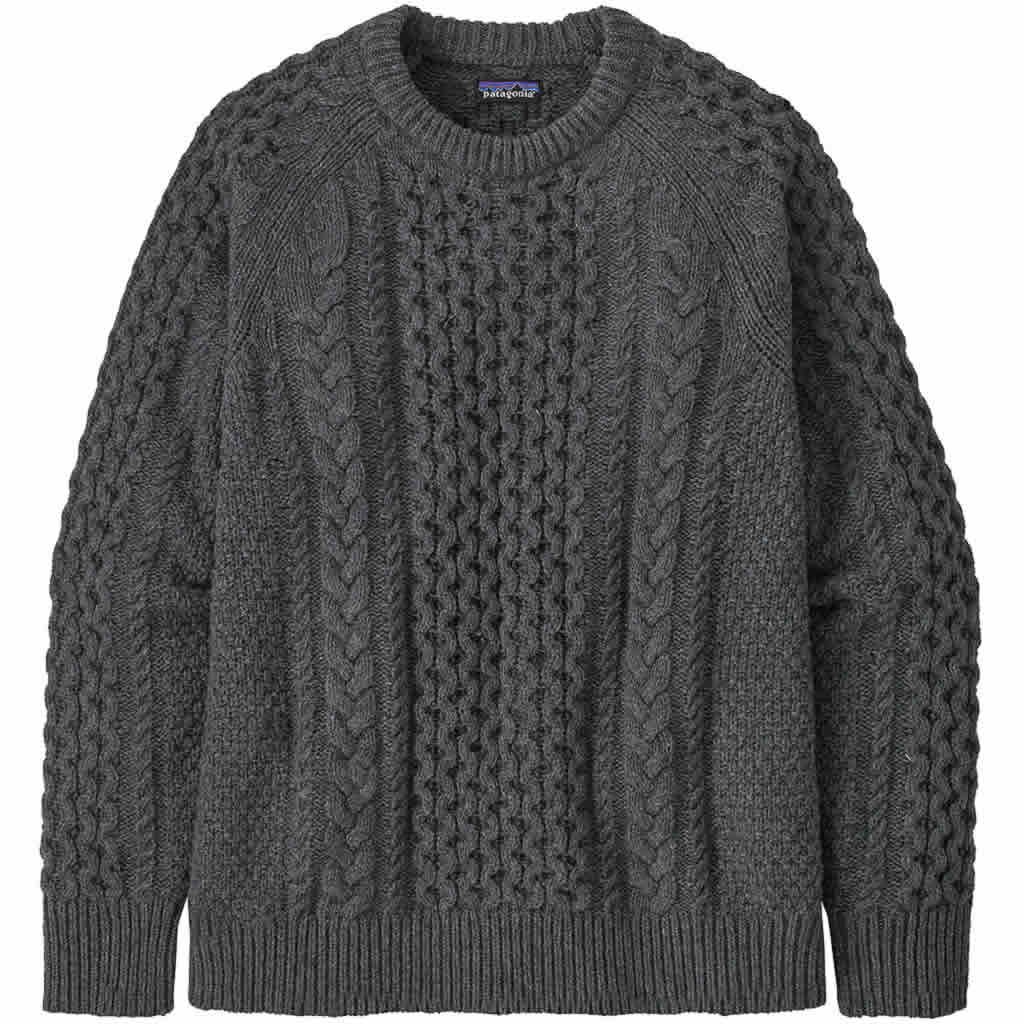 Recycled Wool-Blend Cable Knit Crewneck Sweater - Image 2