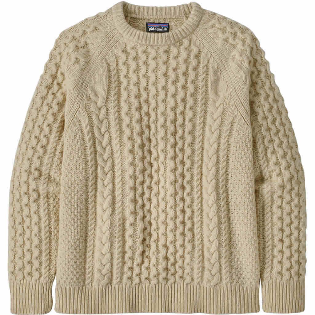 Recycled Wool-Blend Cable Knit Crewneck Sweater - Image 3