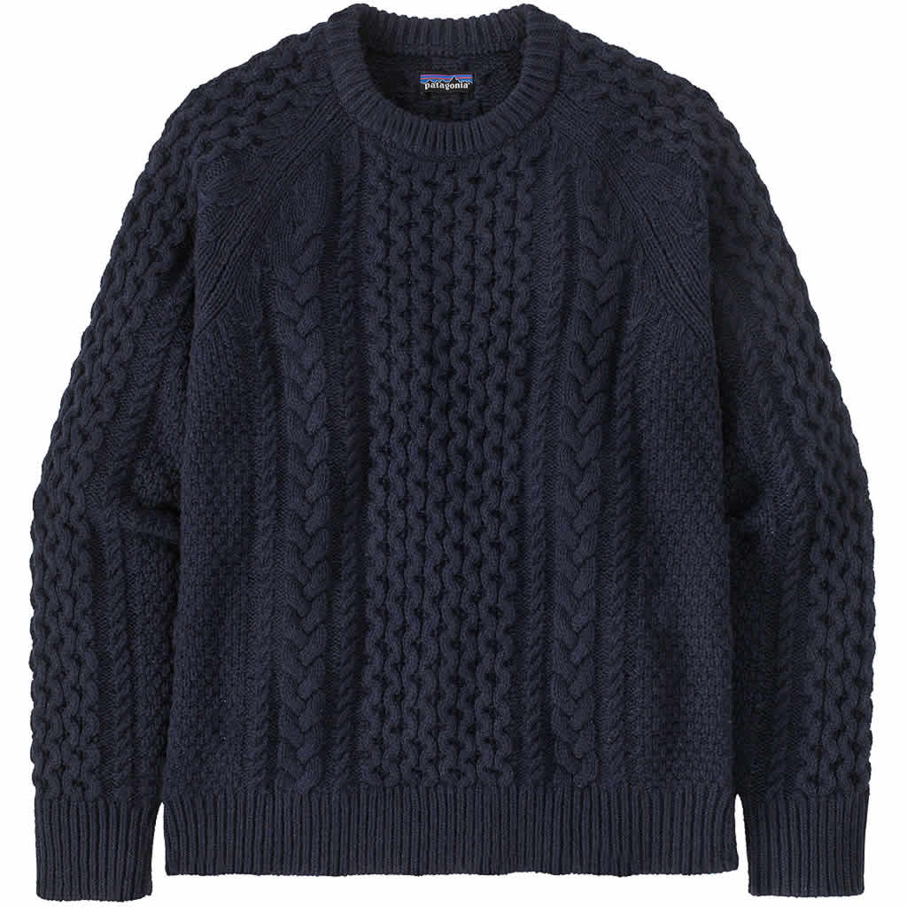 Recycled Wool-Blend Cable Knit Crewneck Sweater - Image 4