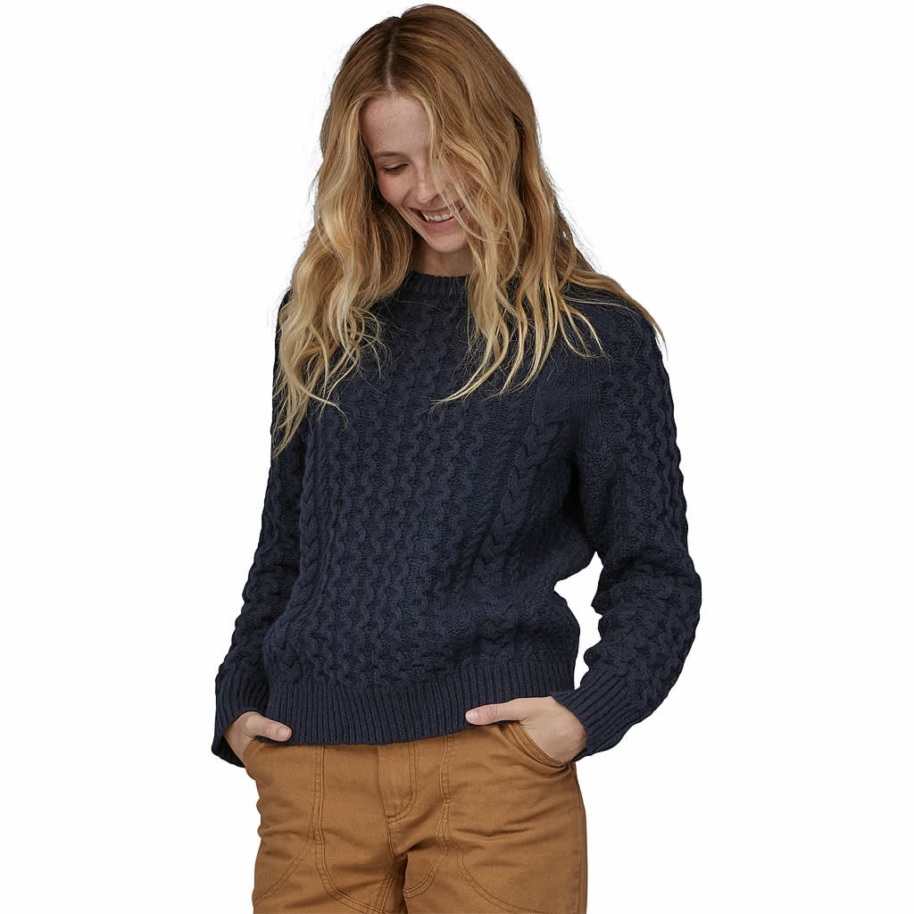Recycled Wool-Blend Cable Knit Crewneck Sweater - Image 5