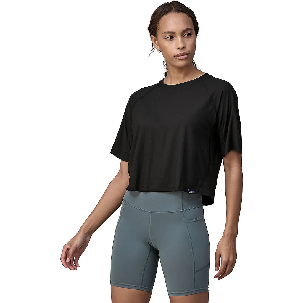 Women's Short-Sleeved Capilene Cool Trail Cropped Shirt - Image 3