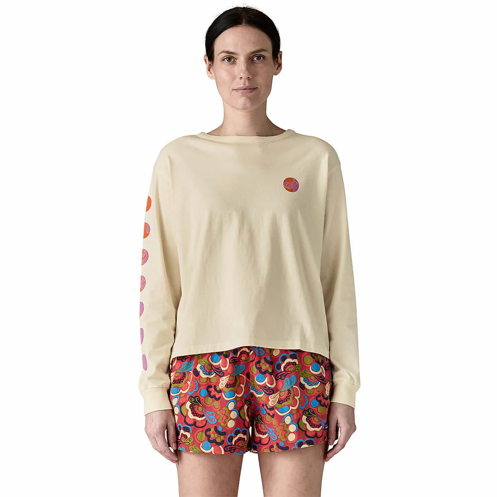 Women's Long-sleeved Earth Flow Easy Cut Organic T-Shirt - Image 2