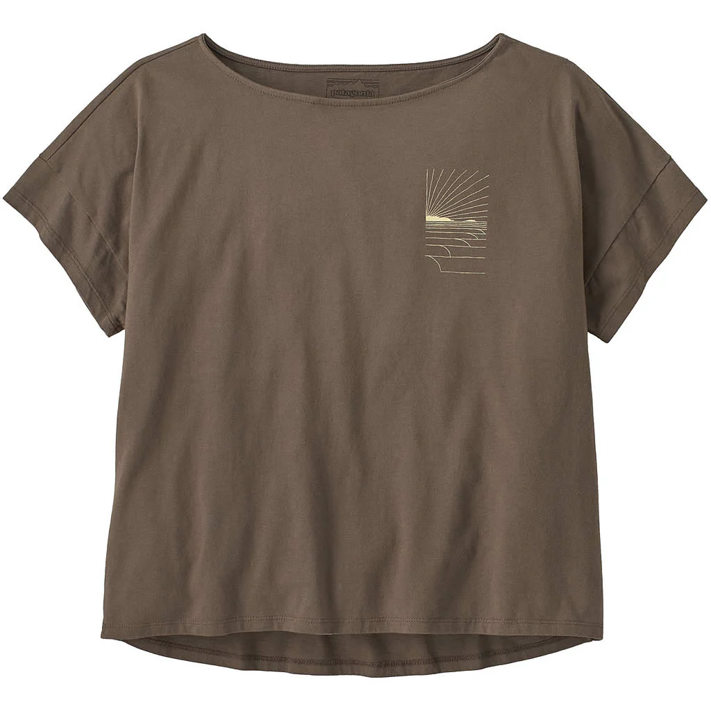 Women's Waves Rolling Relaxed Drop Sleeve Organic T-Shirt