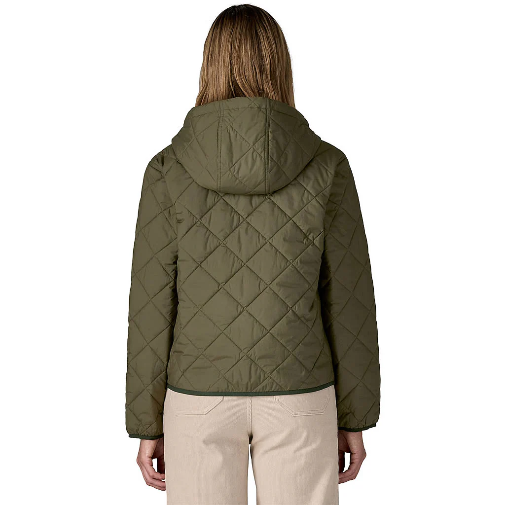Women's Diamond Quilted Bomber Hoody - Image 10