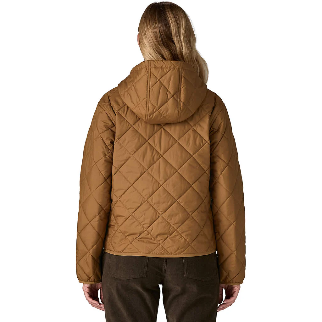 Women's Diamond Quilted Bomber Hoody - Image 13