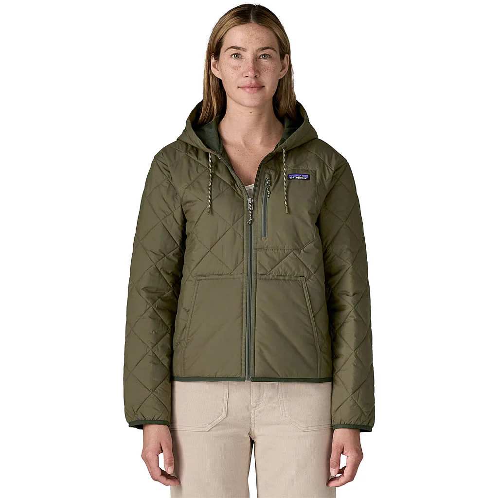 Women's Diamond Quilted Bomber Hoody - Image 9